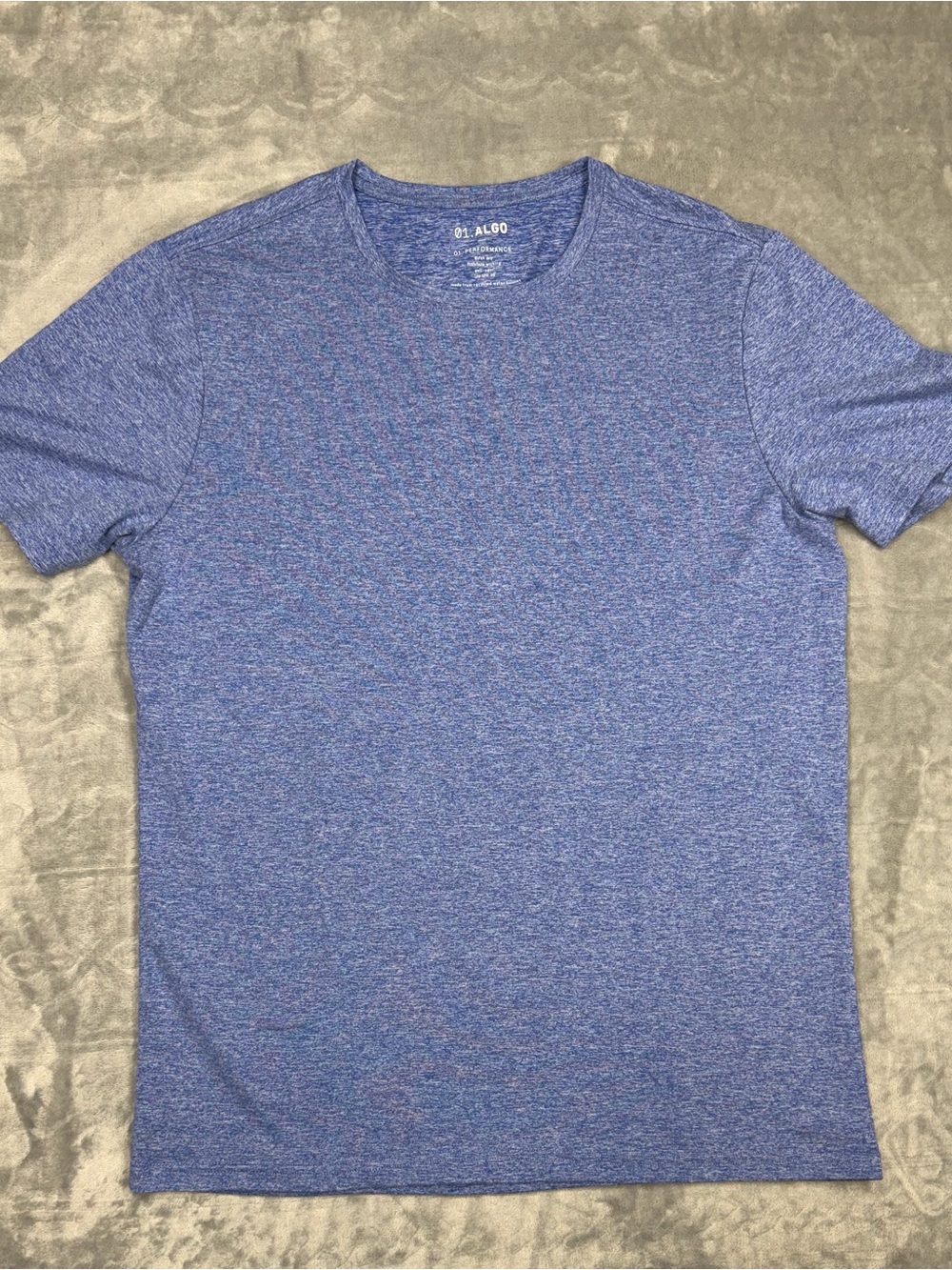 Algo Men’s Heather Blue Crew Neck Short Sleeve Tee